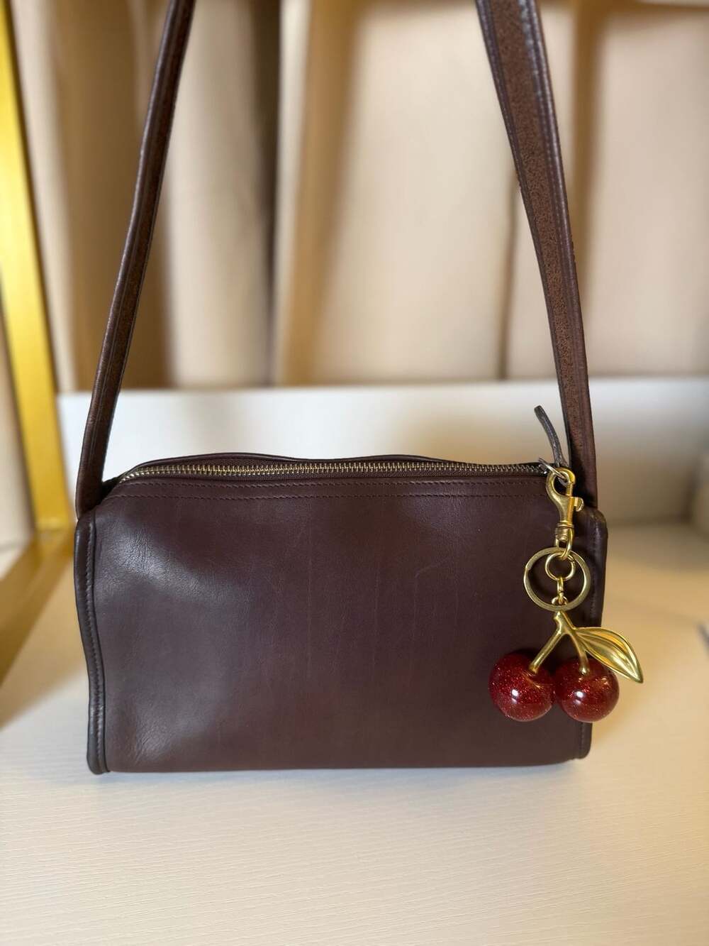Coach Vintage Bonnie Cashin Basic Leather Shoulder Bag Brown